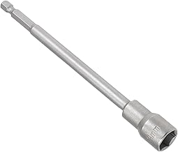 Magnetic Nut Setter Driver, 13mm Socket 1/4" Hex Shank, CR-V Steel Long Hex Shank Wrench Tool - (Applications: for Auto Parts Repair)