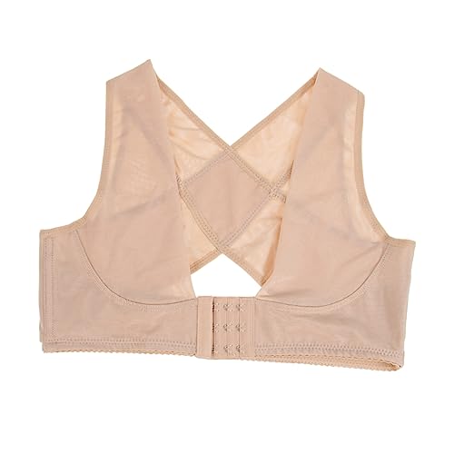 FRCOLOR Lumbar Support Hunchback Posture Brace for Adults Boys and Girls Breathable Comfortable Shoulder Chest Supports Straps Skin Tone