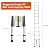 16.5Ft Telescoping Ladder, Aluminum Alloy Folding Ladder, Telescopic Extension Ladder, Portable Multi-Purpose Ladder for Indoor Outdoor Work, Heavy Duty 300 lbs Load (16.5 FT)