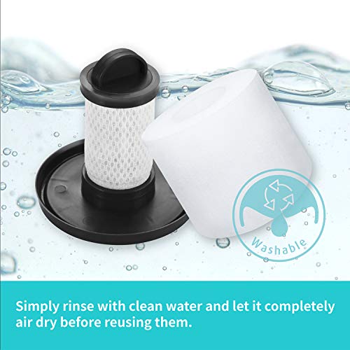 Image of Leemone Replacement Parts for Shark LZ600 LZ601 LZ602 LZ602C APEX UpLight Lift-Away DuoClean Vacuum Cleaner, 2 Post Hepa & 2 Pre-Motor Filters, 4 Foam Filters, 1 Soft Brush Roll