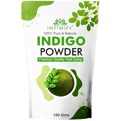 Image of INTIMIFY Indigo Powder For Black Hair | Natural Hair Colour For Women & Men 100 gms (Pack of 1)