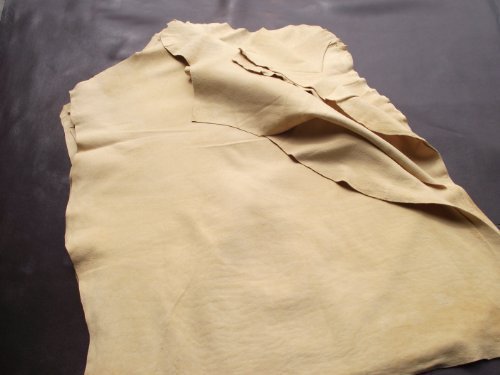 Echt professioneel leren doek/raamleer met originele visdoorvoer, ca. 60 x 80 cm, voor huis en auto.