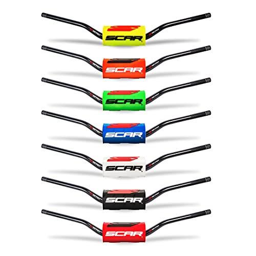 Guidon Moto Cross SCAR O² 28mm (1 1/8”) sans barre - RC Style Carmichael - Mousse rouge