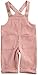 MoccyBabeLee Tuta da Bambina per Bambina Tuta Senza Maniche Regolabile in Tinta Unita con Bretelle Salopette Autunno Inverno Pantaloni Vita (Pink,4-5 Anni)