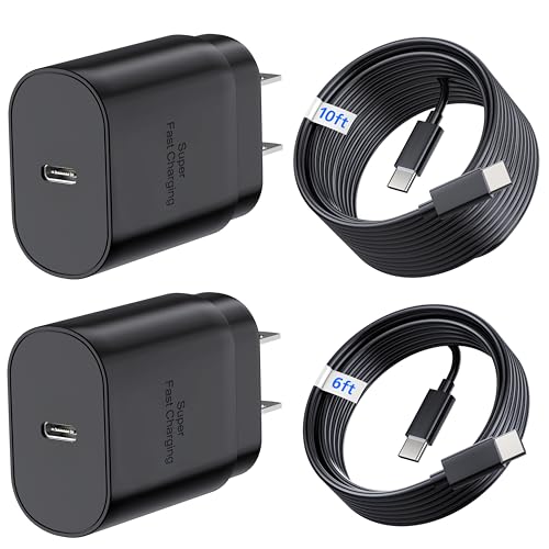 TT&C �������[�d��4�_�Z�b�g iPhone 17/16/15 Pro Max & Samsung S25-2X 30W Mini GaN �v���O 10�t�B�[�g & 6.6�t�B�[�g USB-C�P�[�u���t�� - iPad Air/Pro & Pixel�Ή�