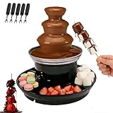 3-Tier Electric Chocolate Fondue Fountain Stainless...