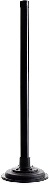 KUMA Magnetic Pole Mount for TV Aerial Antenna - 450mm Magnet Mounting Loft Mast use in Caravan Motorhome Truck Boat - Also be use as Flag Display Sign Poster Paper Stand - Indoor or Outdoor - Black