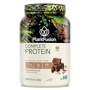 PlantFusion Complete Vegan Protein Powder – Plant Based With BCAAs, Digestive Enzymes and Pea Protein – Keto, Gluten Free, Soy Free, Non-Dairy, No Sugar, Non-GMO – Chocolate 2 lb