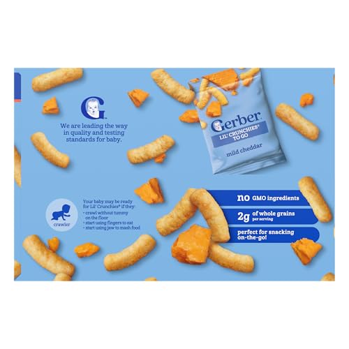 Image of GERBER Healthy Snacks Crunchies To Go Mild Cheddar 6x0.5oz