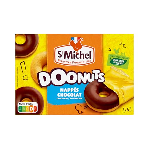 St Michel Doonuts, Nappés Chocolat, 6 Donuts, 180g