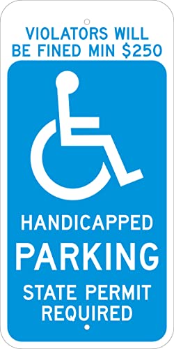 Panneau stationnement handicap Brady 115252 CT pour réserver une place PMR extérieure