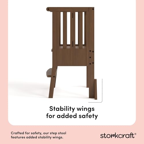 Image of Storkcraft Toddler Standing Tower Kitchen Step Stool, Hazelnut