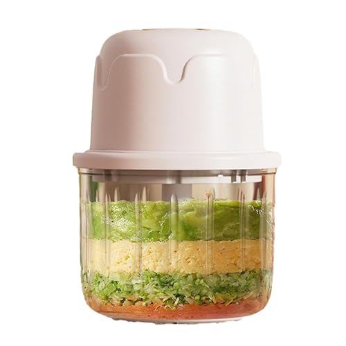 Picadora Eléctrica, Min Picadora de Ajo y Jengibre Recargable USB 350 ml | Picadora Portátil Inalámbrica, Picadora Multifunción para Cebollas, Carne, Verduras, Hierbas, Accesorio de Cocina Compacto
