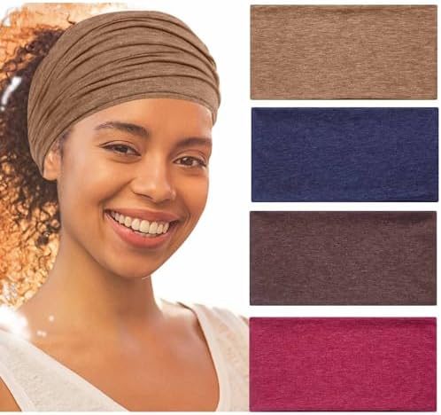 Women's Fashion Yoga Headband Ladies Elastic Boho Hair Band Wrap In 24 Colours
