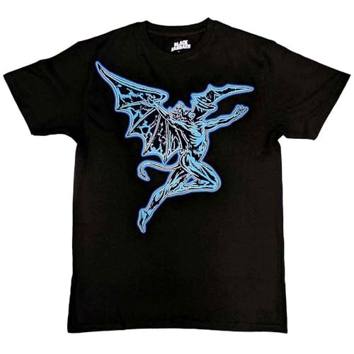 Rock Off officially licensed products Black Sabbath T Shirt Lightning Henry Band Logo Nouveau Officiel Homme Noir Size XL