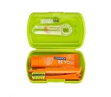 Curaprox Ortho Travel Set-Igiene orale per bretelle/Spazzolino ultra-morbido e scovolini/Set verde/Made in Switzerland