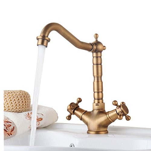 Robinet de lavabo à un trou unique en cuivre pour stopper la rouille