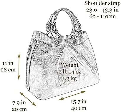 Time Resistance Leather Handbag - Top Handle Bag - Full-Grain Leather Purse for Women - Image 6