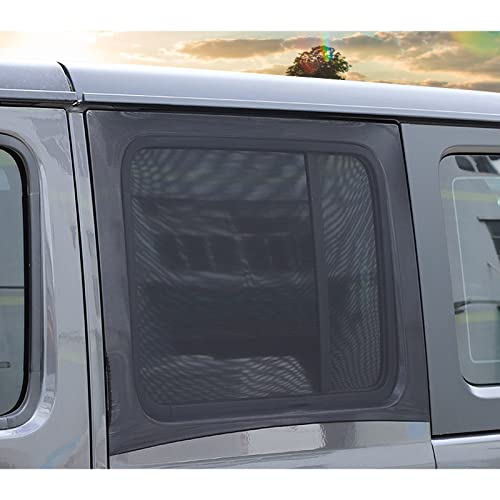 Parasol de malla para ventana de Jeep Wrangler contra calor y mosquitos en mascotas 4