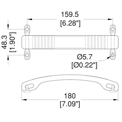 Image of PENN ELCOM Designer Handle (18 * 4.83 * 18) Rubber Strap | Alloy Steel Material | DJ Cases & Suit Cases | Non-Slip, Strong & Comfortable | Black