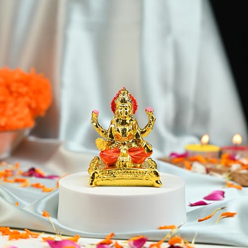 Image of ZAICUS Maa Lakshmi Idol Showpiece - Goddess Lakshmi Murti for Mandir & Home Decor | Puja Statue Gift for Diwali, Dhanteras & Spiritual Blessings