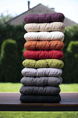 Galettes de chaise en forme de trapèze sunnypillow coussin anthracite 40x35x8 cm