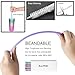 ALINK 12-Pack Glitter Reusable Clear Plastic Straws, 11
