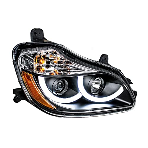 United Pacific 31457 Black Projection Headlight W LED Position Light For 2013-2021 Kenworth T680 -Passenger