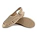 Imagen de JOMIX Calzado Mujer Confort Rejilla Ventilada Sandalias Señora Maior Cuña Estable Talon Descubierto Zapatos Peep Toe Punta Abierta Plantilla Suave para Trabajo Beige 38