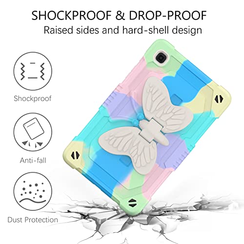 Guagua Compatible With Samsung Galaxy Tab A7 Lite Case 8.7" 2021 Sm-T225 T220 Kickstand Cover 2 In 1 Rugged Shockproof Protective Anti-Scratch Tablet Case For Galaxy Tab A7 Lite, Colorful Green #TOP3