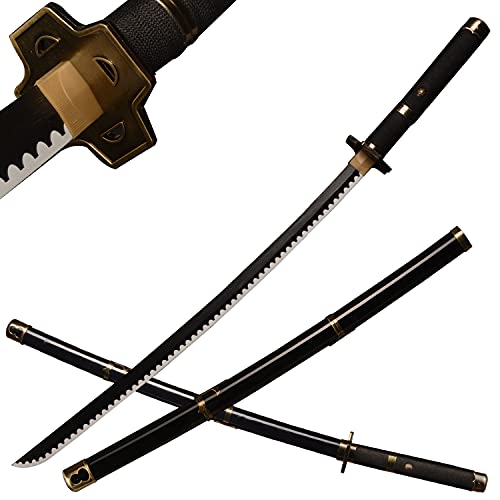 Katana Yubashiri en bois réplique détaillée Zoro 104cm pour collection