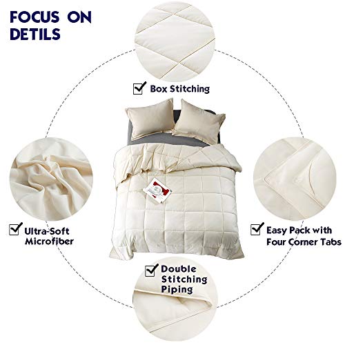 image for HIG 3pc Down Alternative Comforter Set - All Season Reversible Comfort