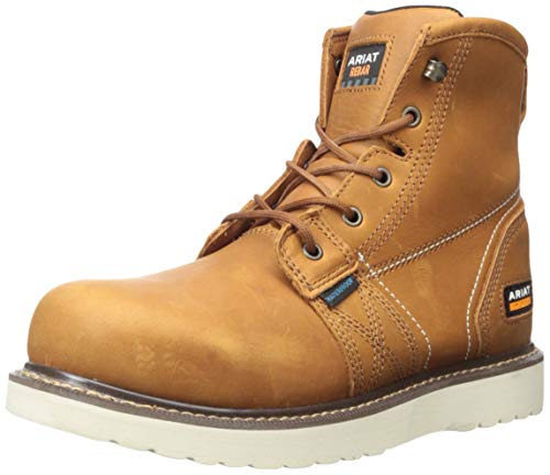 Ariat Work Men's REBAR Wedge 6" H2O Western Boot, Golden Grizzly, 13 2E