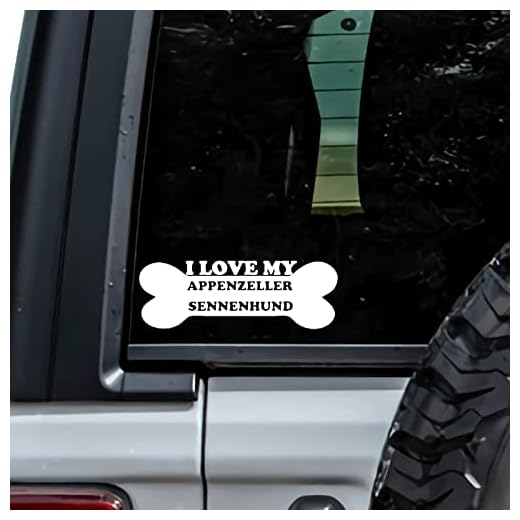 MHDStickerCo I Love My Appenzeller Sennenhund Dog Bone Vinyl Decal Sticker Custom Truck Bumper Window Laptop Car Notebook Mug Tumbler Gift Family