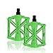 SPFAS Alluminium Pédales de Vélo 9/16 Pouces (Vert - P52)