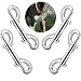 2m² Nickel Plated Double Ended Bolt Snap, 3.5-inch，Pack of 4,Silver