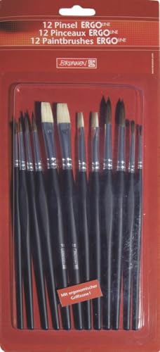 Brunnen 104893001 Paint Brush Set 2 Brushes per Size 2/4 / 6/10