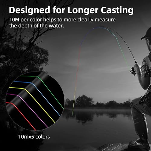 JOYFOX Linha Pesca Multifilamento Colorida 8 Fio 300 Metros, Número da linha: 3,0#, Diâmetro: 0,286