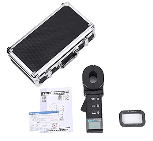 Ground Resistance Tester Meter Measurement Earth Resistance Meter with Clamp Opening Size 32mm Resistance Range 0.010Ω to 200Ω