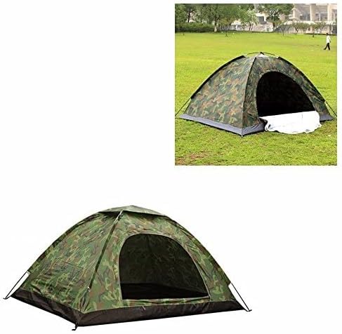 Tent in a Bag Nature Green Tent Suitable for 3 People 200 x 150 x 130cm & LED Keychain Torch