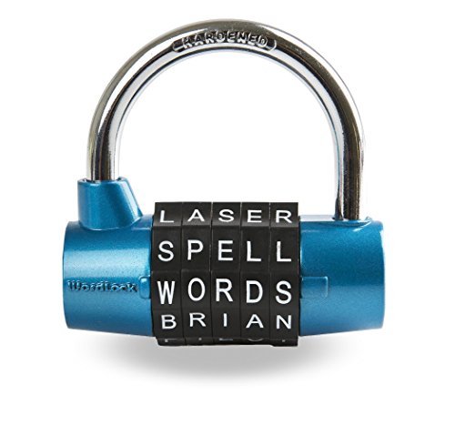 Wordlock Combination Padlock – 5 Dial, Blue
