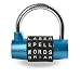 Wordlock Combination Padlock - 5 Dial, Blue