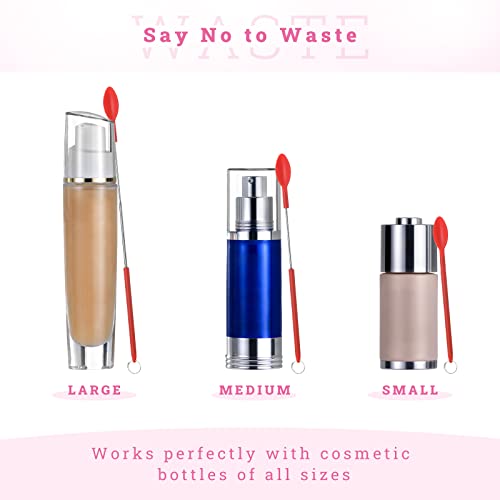 8 Pcs Makeup Spatula Set Adjustable Mini Silicone Spatula Reusable Small Scooper And Spoon Cosmetic Spatula Tiny Spatula For Cosmetics Kitchen Bottle Beauty Jar, 4 Colors #TOP2