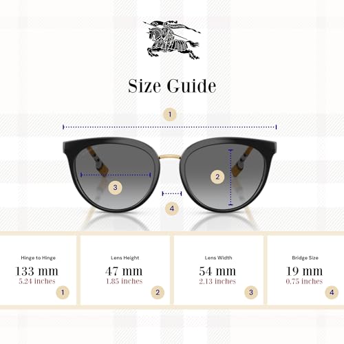 BURBERRY Willow BE4316 Gradient Round Sunglasses for Women +BUNDLE with ACCESSORY EYEWEAR KIT4