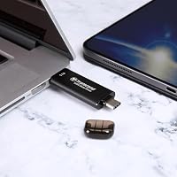 Transcend ESD310 128GB USB 10Gbps, Type C/A, Schwarz, bis zu 1,050 MB/s, Externe SSD | Dual-Anschluss (USB-C & A) | für iPhone 15/16/17 & Android – Ansicht 9