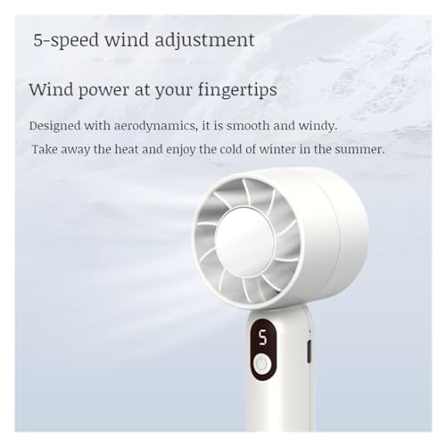 Ventilateur de bureau sans lame rose puissant réglable - 7