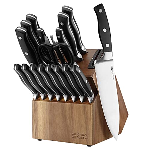 Chicago Cutlery Insignia Stainless Steel 18-Piece Knife Block Set Cutlery Set Chicago Cutlery Insignia Stainless Steel 18-Piece Knife Block Set Cutlery Set