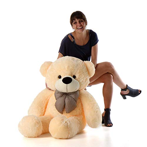 Image of Giant Teddy Bear 3 Feet - Soft Plush Stuffed Toy for Kids & Girlfriend, Soft Toy for Kids - Birthday Gift for Girls, Plush Toy Big Cuddly Hugging Bear, Gifts for Valentine's Day (Beige)