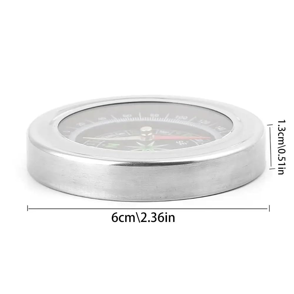 BOSOIRSOU 6pcs Orienteering Compass, Aluminum Alloy, Waterproof, Map Compass, Outdoor, Hiking, Camping