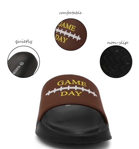 Image of INMINPIN Kids Boys Girls Ball Sprots Slides Sandals Ultra Comfortable Beach Pool Shower Shoes House Slide Indoor Outdoor for Sports Fan